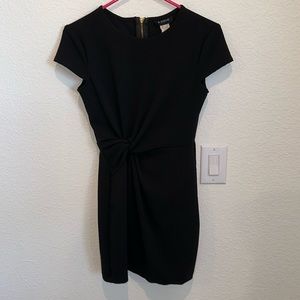 B. Darlin 5/6 Rouched Waist Black Dress